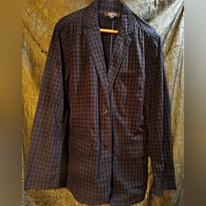 Kenneth Cole Reaction Dark Checkered Blazer